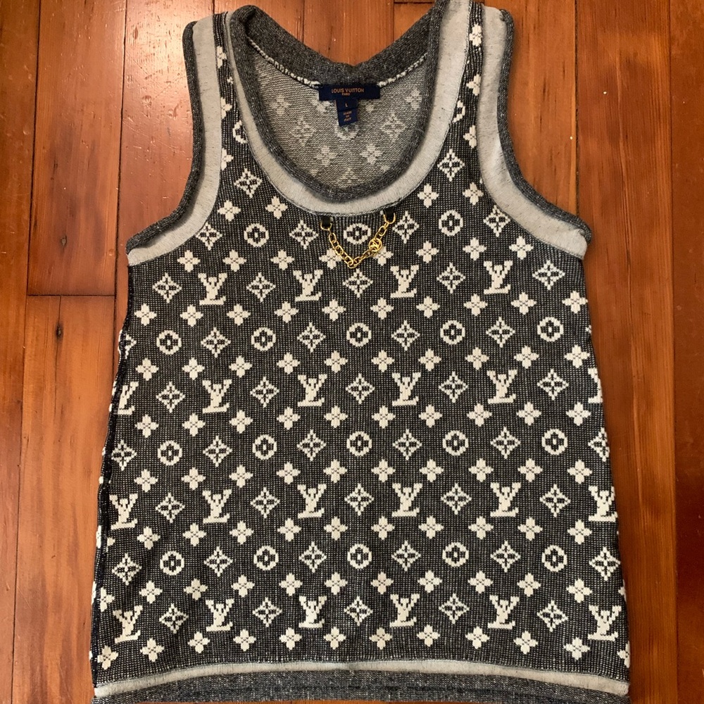 Louis Vuitton sleeveless sweater.